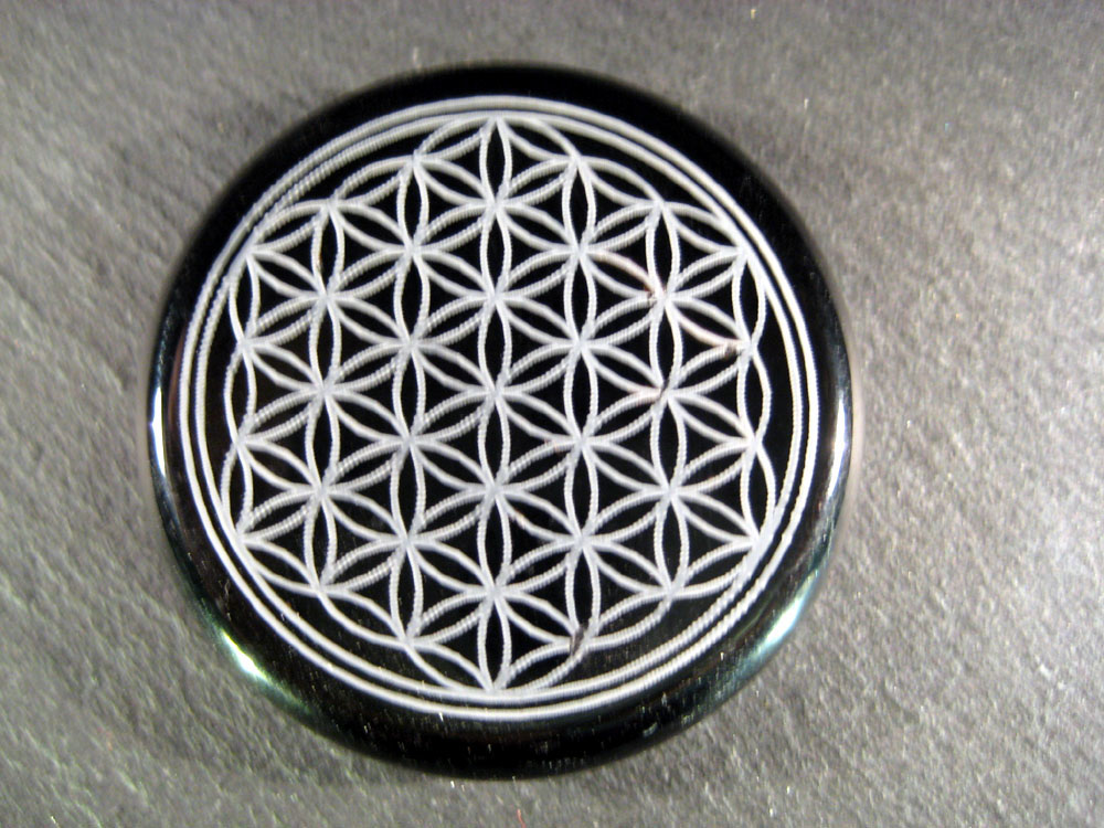 Fleur de Vie Obsidienne noire