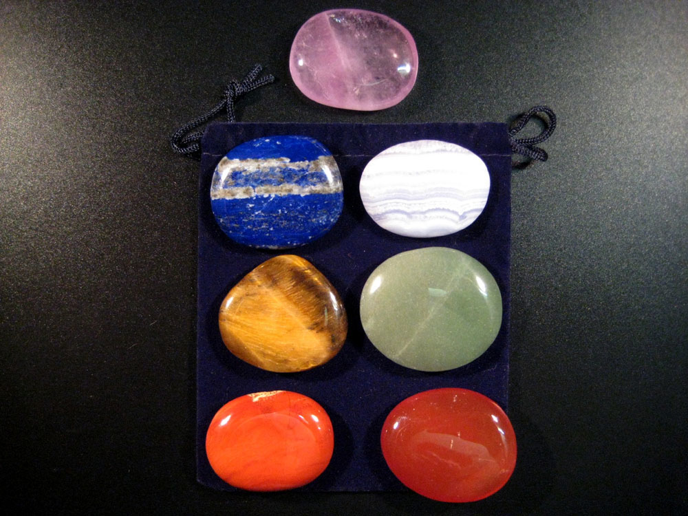 Set Chakras, 7 pierres � 40mm